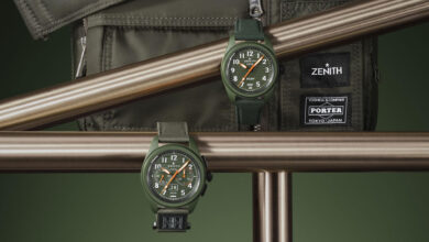 Zenith เปิดตัวนาฬิกานำร่องสองเรือนในสีกากีเซรามิกพร้อม Porter