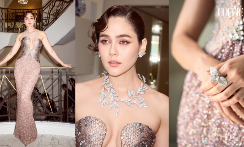 ซูมดีเทลลุคแรกของ ชมพู่ อารยา ณ Cannes Film Festival 2025