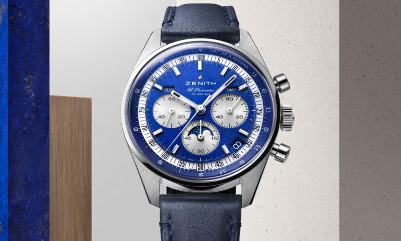 ปฏิทินทริปเปิลดั้งเดิมของ Chronomaster ของ Zenith รวบรวมความงามของ Lapis Lazuli