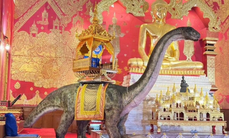 Unveiling the World’s Only Dinosaur Pulpit at Wat That, Khon Kaen – Where Science Meets Spirituality!